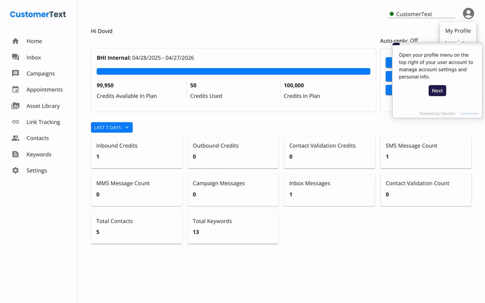 CustomerText Platform Demo